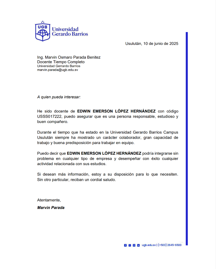 Vista del proyecto